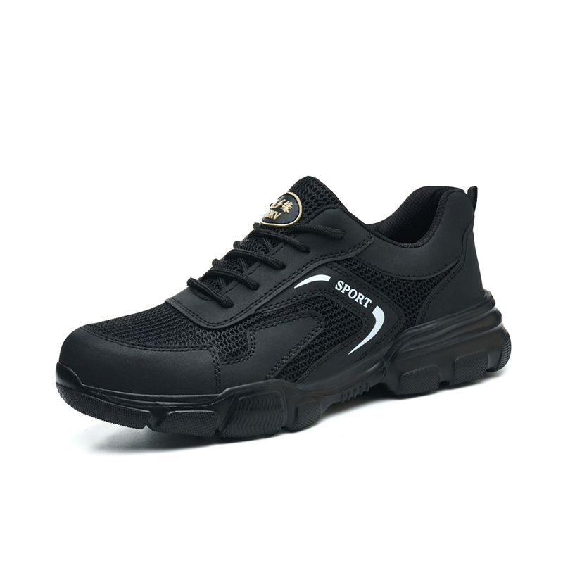 Insulated Shoes, Large‑Mesh Breathable Safety Work Shoes with Round Toe Design & 3D Multi‑Grip Anti‑Slip Outsole