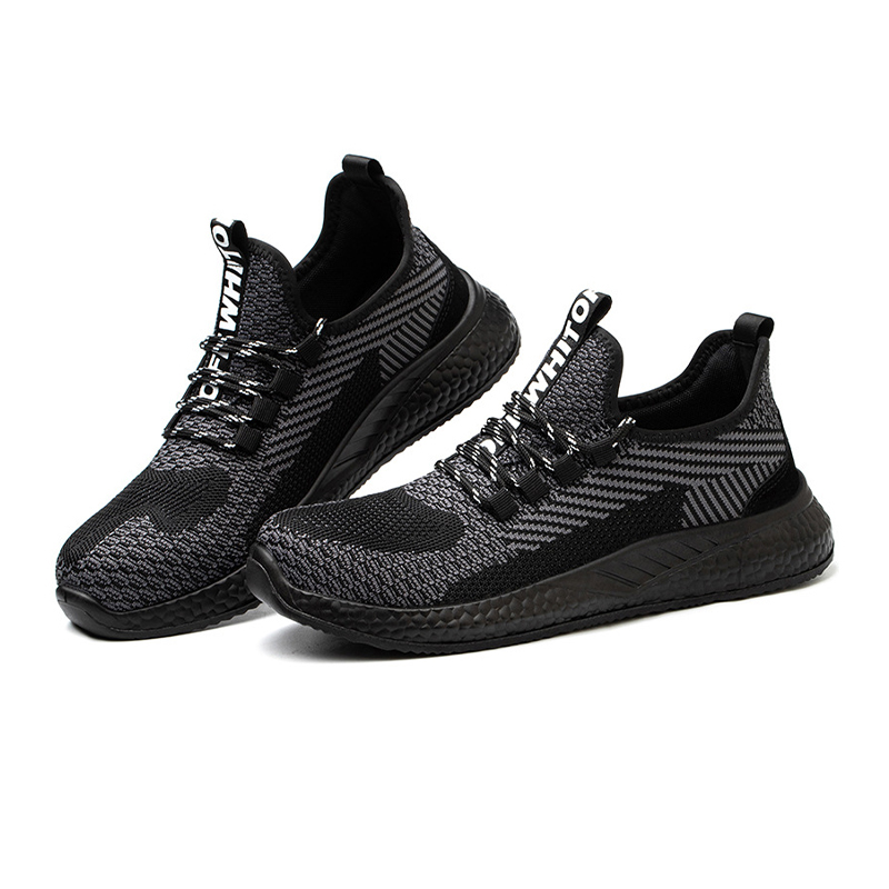Insulated Shoes, Flyknit Breathable Safety Work Shoes with Plastic Toe Cap, Kevlar Midsole & Injection‑Molded Solid PU Outsole