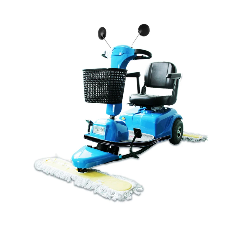 Ride‑on Electric Dust Mop Cart Commercial Industrial Floor Cleaning Trolley for Factory Workshop Property Maintenance