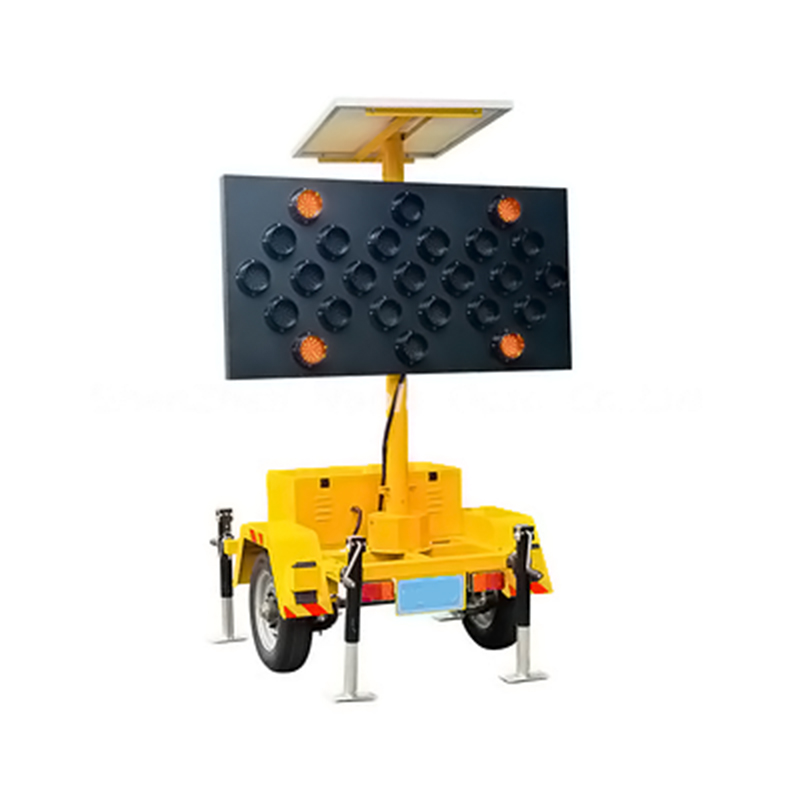 Solar Trolley‑Mounted 25‑Arrow LED Display Guide Sign Portable Trailer‑Type Construction Traffic Indicator Board