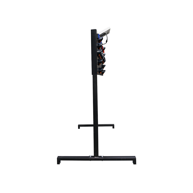 Solar Arrow Warning Light With Stand, Multi‑Mode Double‑Arrow Red‑Blue Strobe LED Traffic Guidance Sign Board
