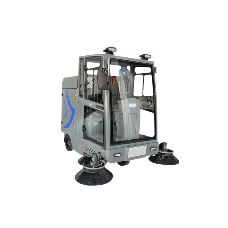 Fully‑enclosed Ride‑on Street Sweeper, Industrial Vacuum Sweeper with Spray Dust Suppression for Factory Park Property Road Cleaning