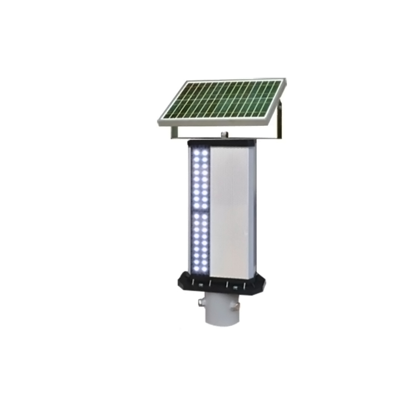 Solar Edge Anti‑Fog Warning Light,2.4G & GPS Synchronous LED Road Barrier Outline Strobe Lamp,IP55 Waterproof Aluminum Housing
