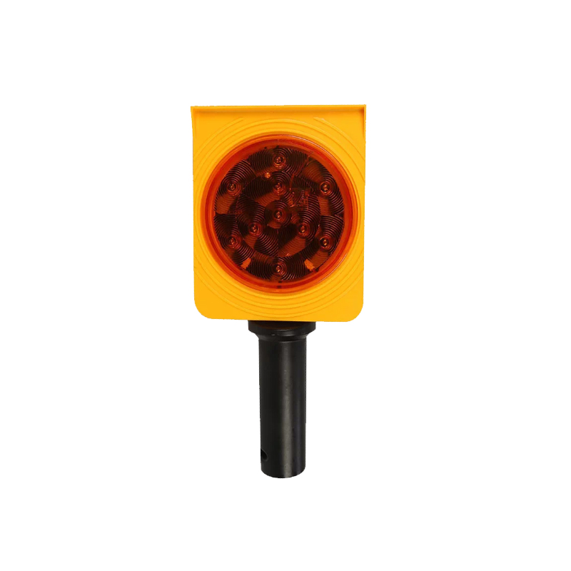 Solar Synchronous Strobe Warning Light, Solar Yellow Warning Lamp for Road Cone, Highway Guardrail Outline Beacon, Yellow & Red‑Blue LED Indicator Light