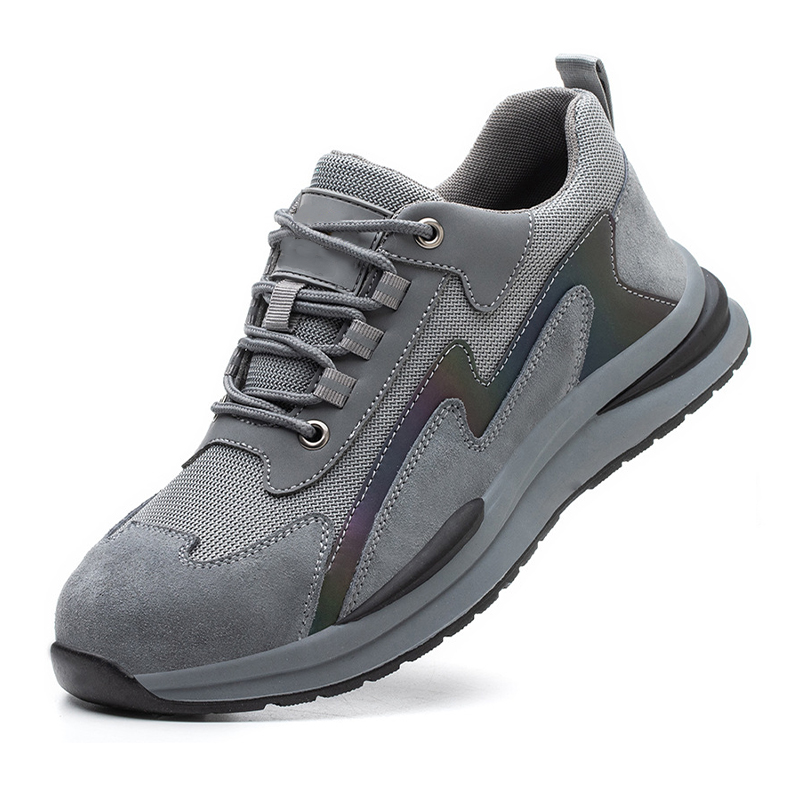 Impact‑Resistant Shoes, Safety Work Shoes with Certified Widened Steel Toe Cap, Kevlar Puncture‑Resistant Midsole & Thickened Anti‑Slip Rubber Outsole