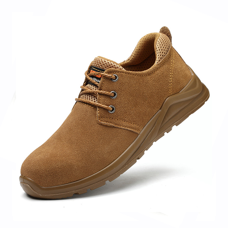 Impact‑Resistant Shoes, Safety Work Shoes with Certified Steel Toe Cap, Kevlar Puncture‑Resistant Midsole & Dual‑Density Solid PU Outsole