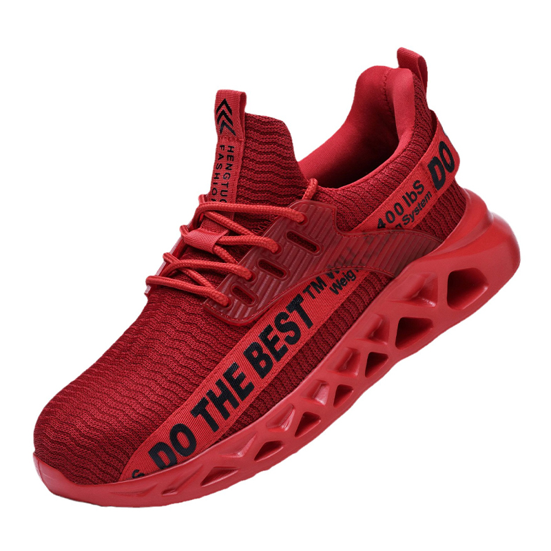 Impact‑Resistant Shoes, Safety Work Shoes with Breathable Mesh Upper, Kevlar Puncture‑Resistant Midsole & Anti‑Slip Rubber Outsole