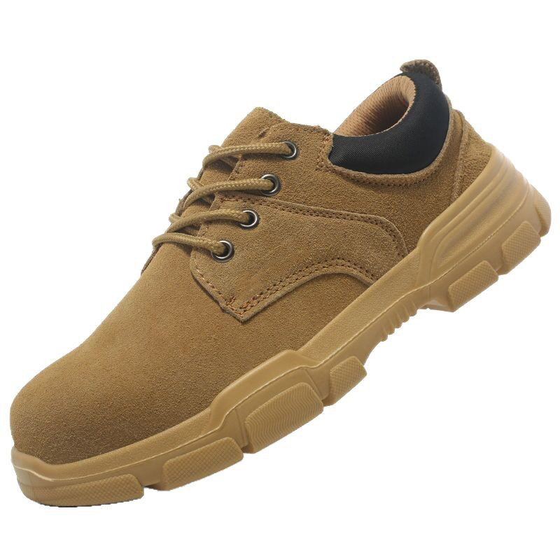 Impact‑Resistant Shoes, Safety Work Shoes with Widened Steel Toe Cap, Kevlar Puncture‑Resistant Midsole, Heat‑Resistant Leather & Solid Polyurethane Outsole