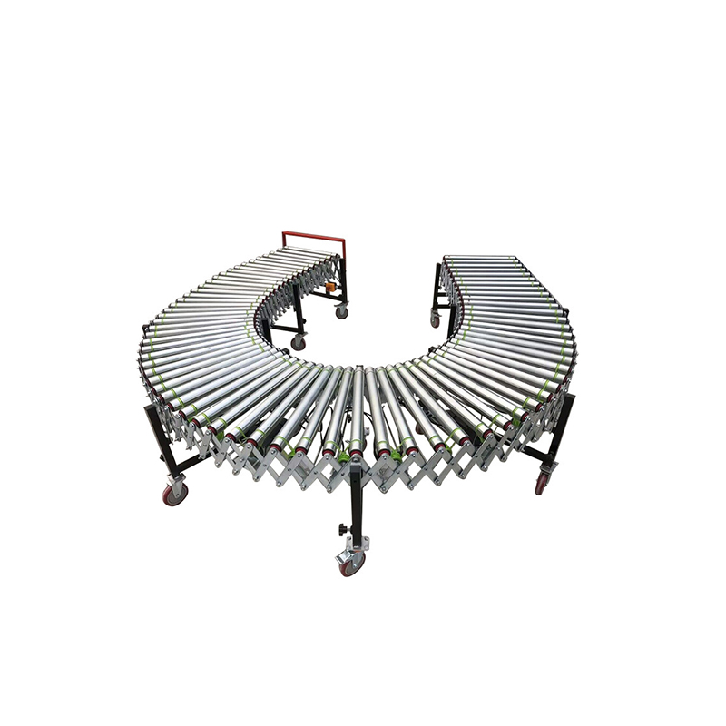 Power‑Driven Telescopic Roller Conveyor, Flexible Movable Curvable Height‑Adjustable Loading Unloading Conveyor for Logistics Warehouse