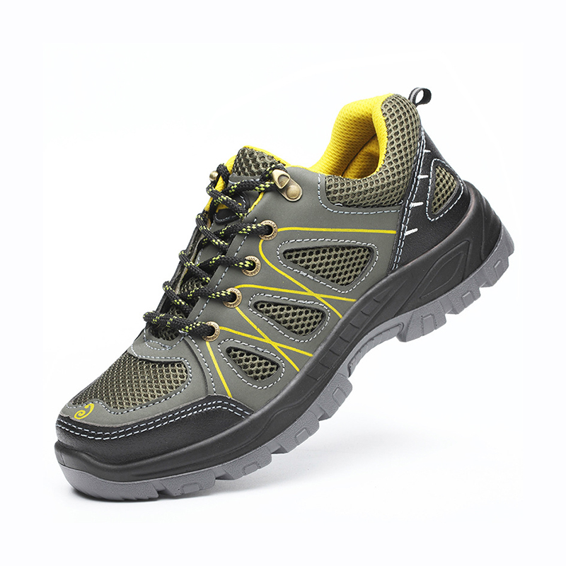 Impact‑Resistant Shoes, Safety Work Shoes with Certified Steel Toe Cap & Steel Plate, Honeycomb Breathable Inner Lining and Anti‑Slip Wear‑Resistant Rubber Outsole