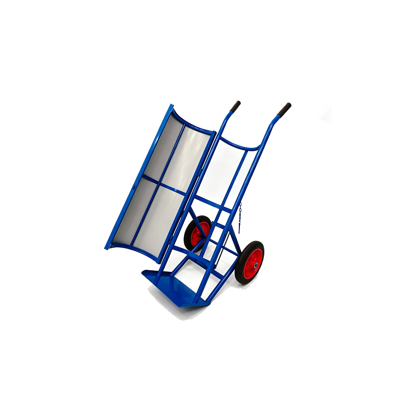 40L Oxygen Acetylene Gas Cylinder Hand Truck, Heavy‑Duty Steel Gas Bottle Trolley with Protective Cover & 14 Inch Large Wheels