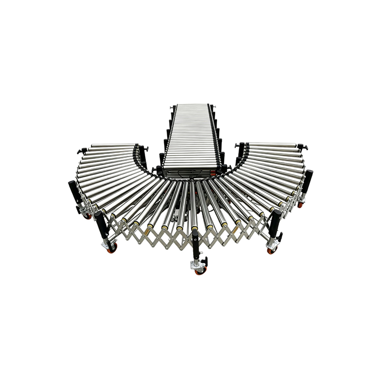 Multi‑V Belt Telescopic Roller Conveyor, Lifting Turning Flexible Conveyor for Warehouse Truck Loading Unloading