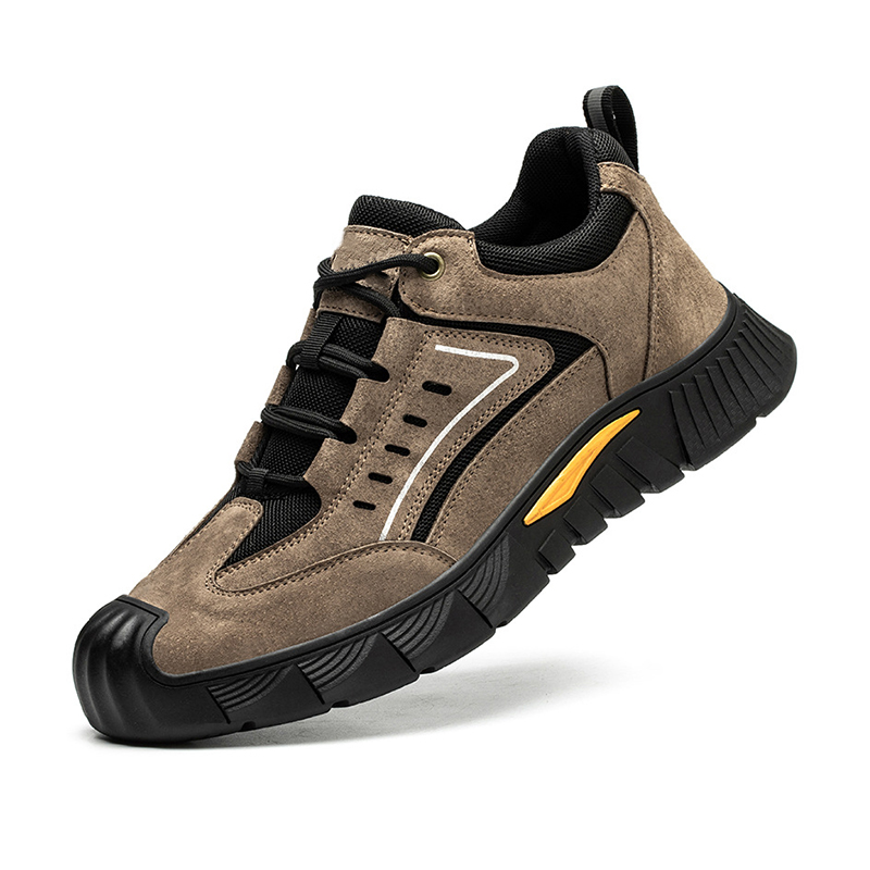 Impact‑Resistant Shoes, Welding Safety Work Shoes with Impact‑Resistant Steel Toe Cap, Kevlar Puncture‑Resistant Midsole & Spark‑Proof Suede Cowhide Upper