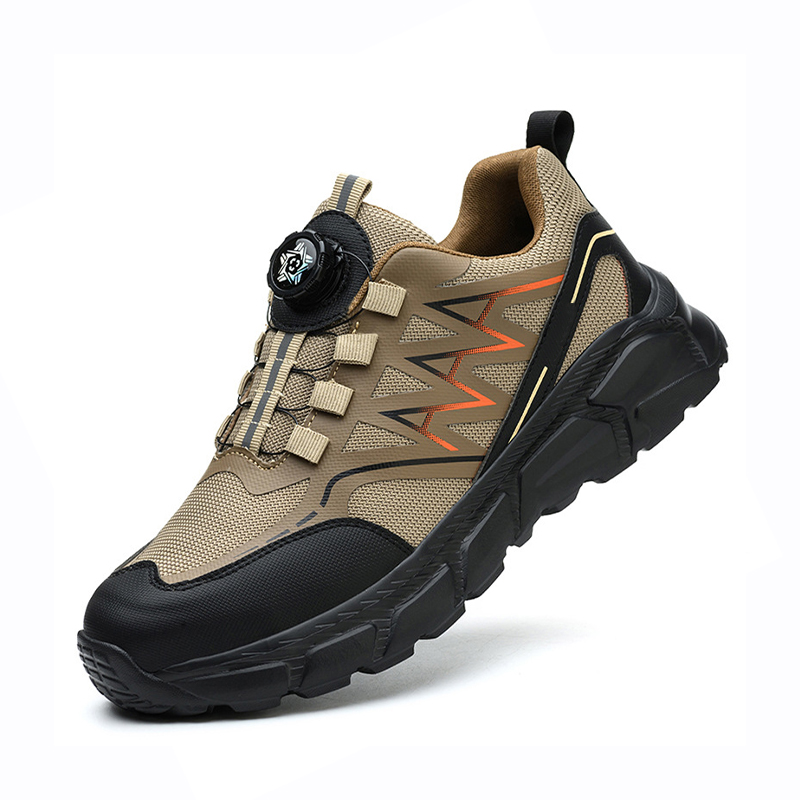 Impact‑Resistant Shoes, Safety Work Shoes with Steel Toe Cap, Puncture‑Resistant Kevlar Midsole & High‑Rebound Cushioning EVA Outsole