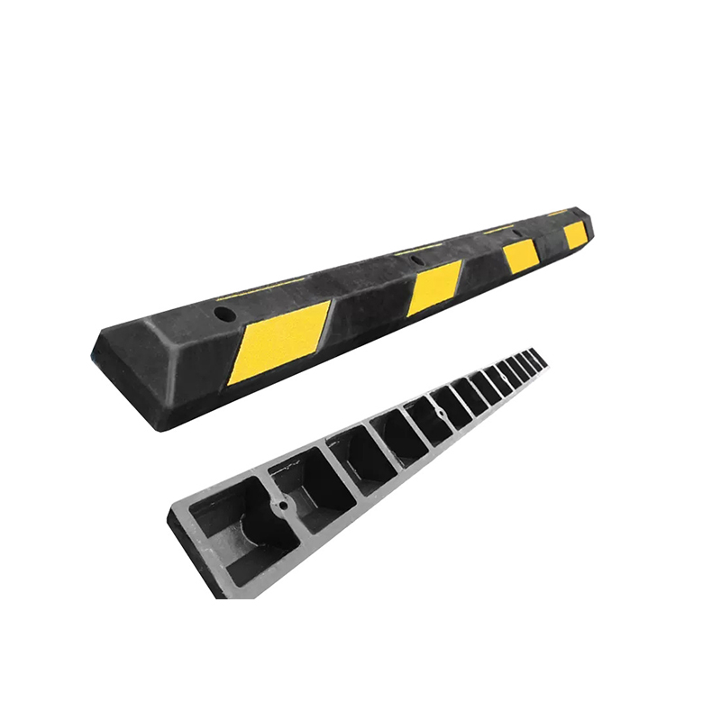 Thickened Rubber‑Plastic Wheel Stopper, Honeycomb Reflective Parking Wheel Stop For Garage Parking Space