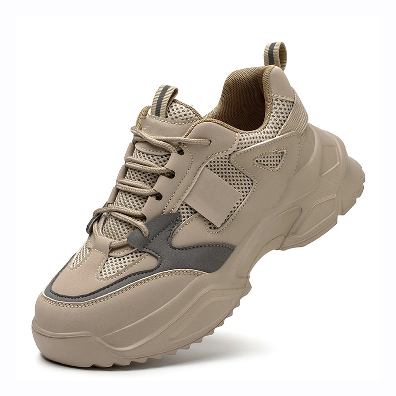 Impact‑Resistant Shoes, Safety Work Shoes with Microfiber Mesh Upper, Certified Plastic Impact‑Resistant Toe Cap, Kevlar Puncture‑Resistant Midsole & Night‑Time Reflective Design