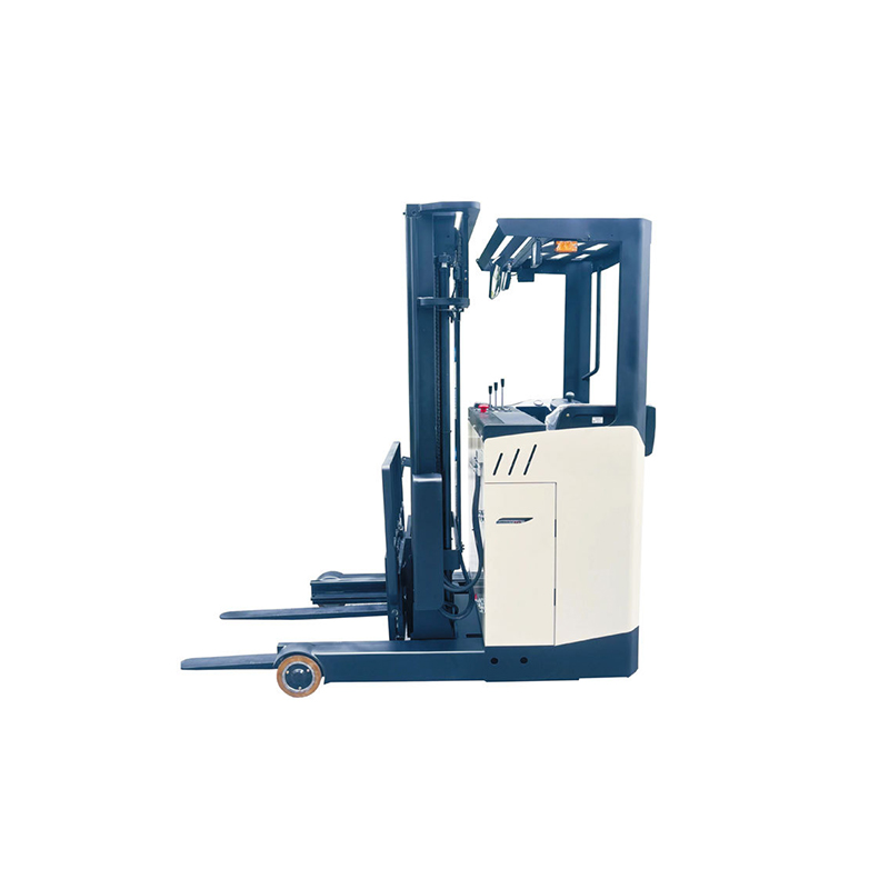 1.5Ton Stand‑on Reach Forklift, 4500mm Lifting Height 24V Electric Reach Stacker for Narrow Warehouse Aisles