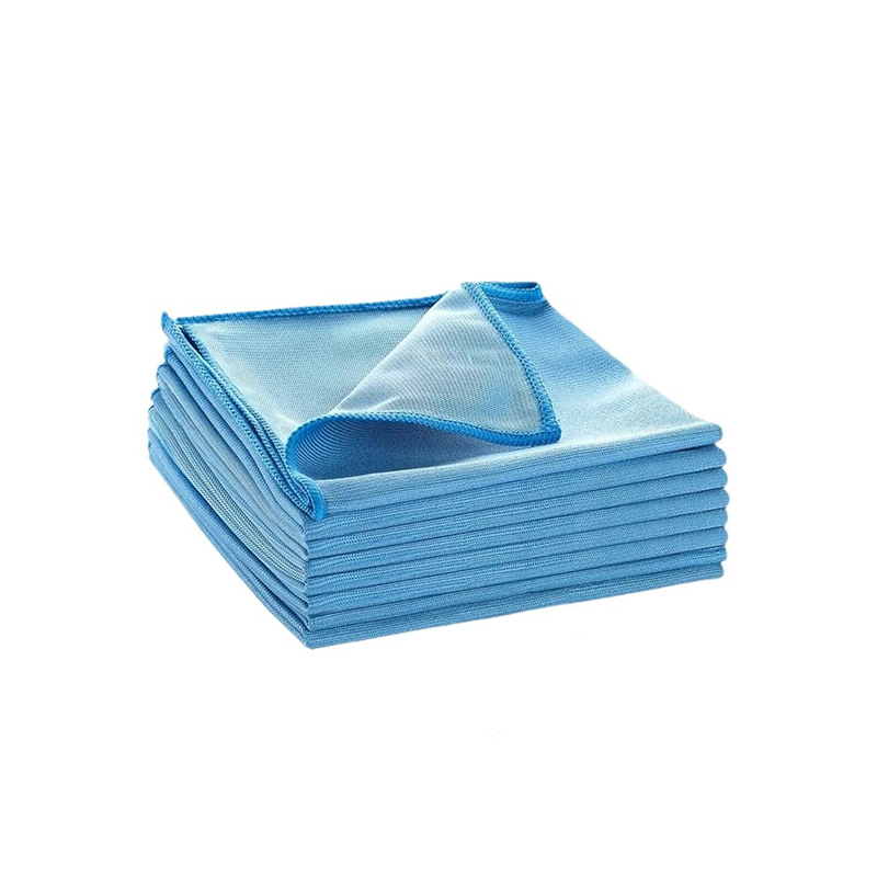 Microfiber Striped Glass Cleaning Cloth, Lint-Free Absorbent Mirror Window Wiping Cloth, Streak-Free Wine Glass Polishing Towel