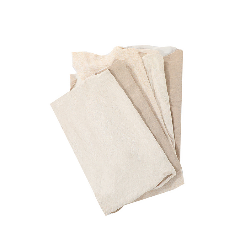 Beige Industrial Wiping Rags, Polyester Cotton Silk Scrap Cloth, Oil & Water Absorbent Workshop Cleaning Cloth Wholesale