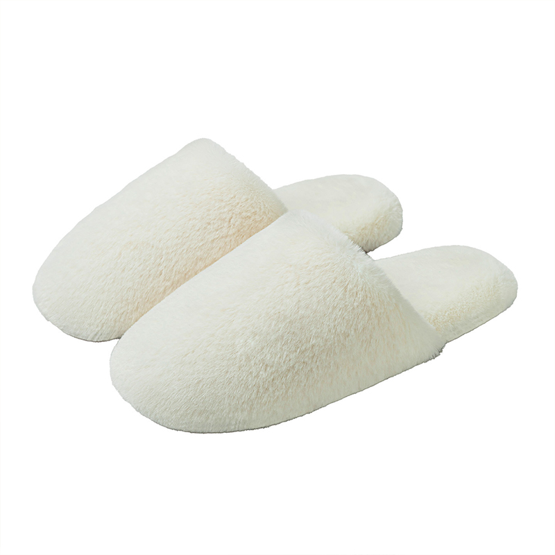 Anti-Slip Cotton Slippers – Thick Plush Upper TPR Silent Outsole Fold-Resistant Lightweight Comfortable Shoes