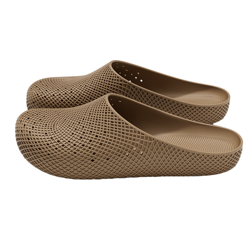 Slippers – 3D Mesh Hollow Breathable PVC High-Elastic Round Toe Anti-Slip Wear-Resistant Shoes