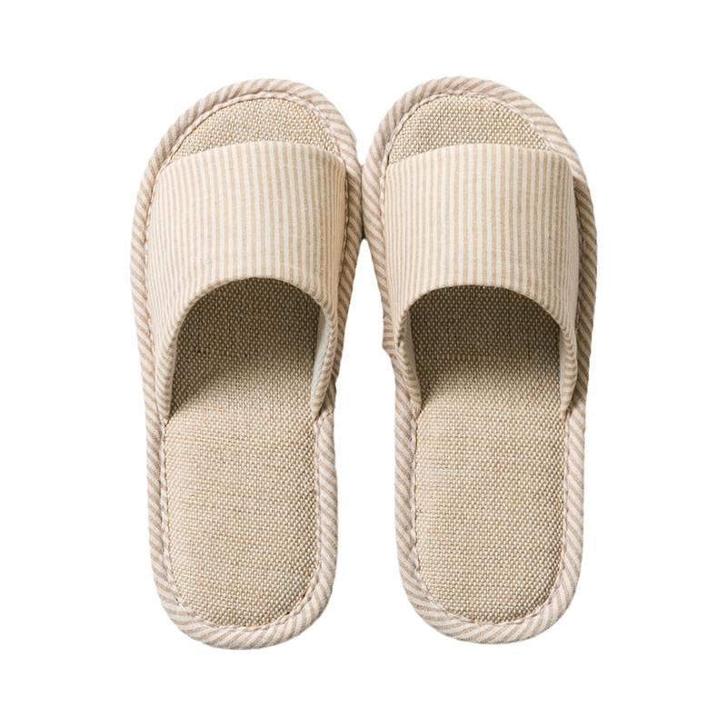 Linen Slippers – Polyester-Cotton Antibacterial Odor-Resistant Breathable PVC Anti-Slip Wear-Resistant Shoes