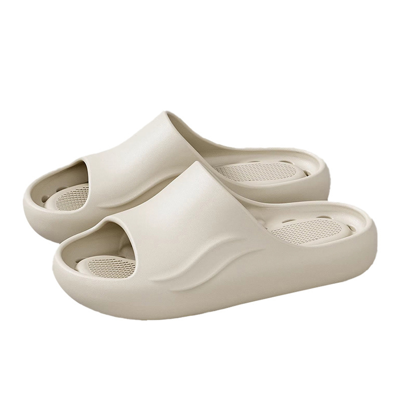 Anti-Slip Cotton Slippers – Fish-Mouth Design Drainage Holes Anti-Slip Patch Quick-Drying Shoes