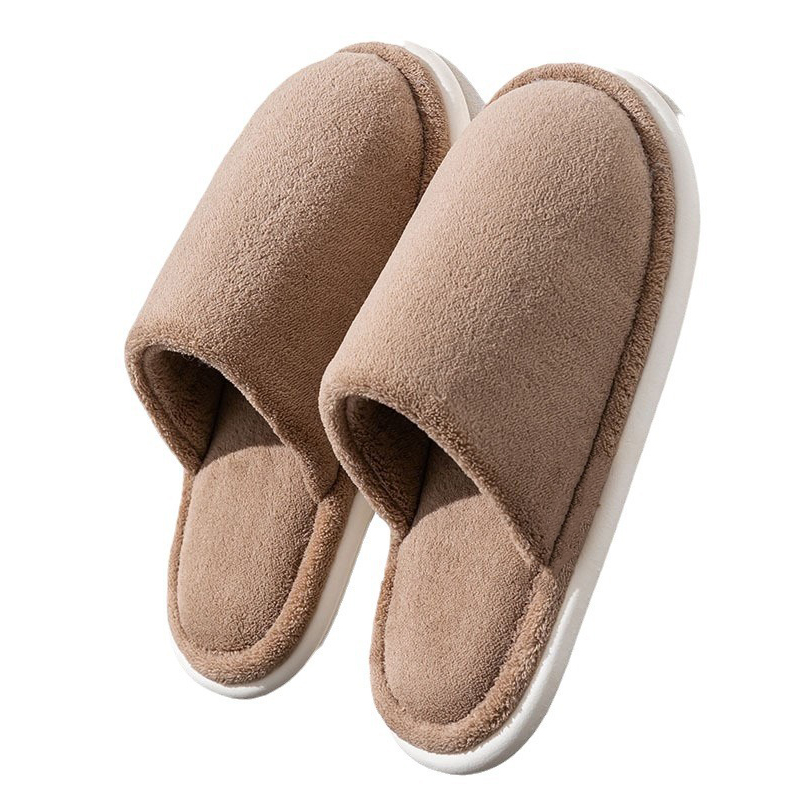 Slippers – Antibacterial Coral Fleece Latex Midsole PVC Anti-Slip Soft Cozy Warm Shoes