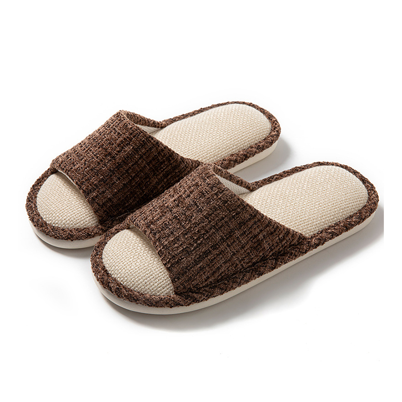 Linen Slippers – Cotton-Linen Breathable Sweat-Absorbing PVC Anti-Slip Flexible Lightweight Comfortable Shoes