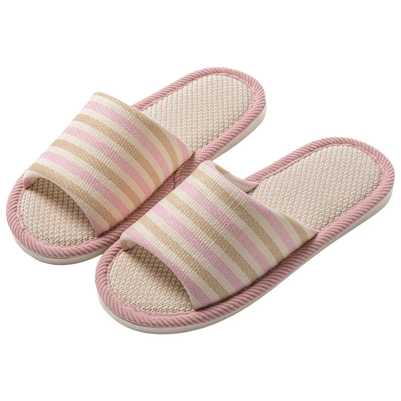 Linen Slippers – Breathable Cotton-Linen High-Elastic Sweat-Absorbing PVC Anti-Slip Flexible Comfortable Shoes