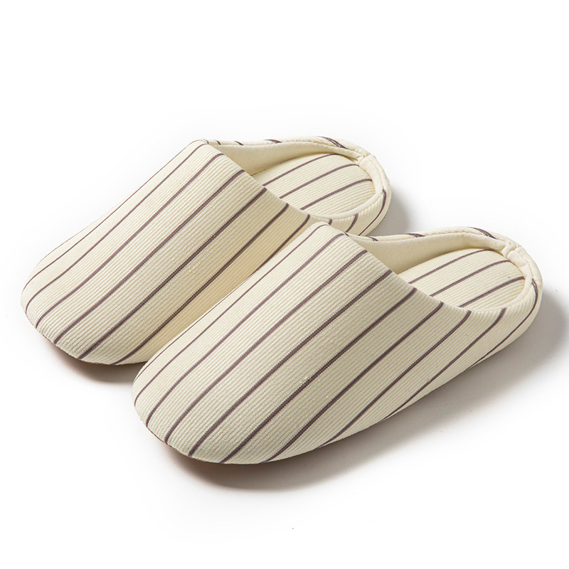 Cotton Slippers – Minimalist Linen Touch Moisture-Absorbing Breathable Anti-Slip Lightweight Comfortable Shoes
