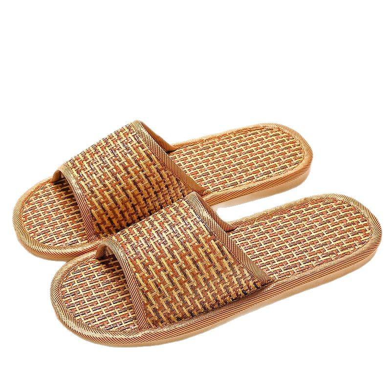 Rattan Straw Linen Slippers – Breathable Cool Soft Bouncy Flexible Comfortable Lightweight Shoes