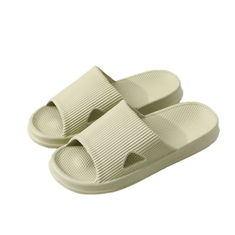 Slippers – Grid-Pattern Anti-Slip Outsole Thickened Soft Sole Flexible EVA One-Piece Comfortable Shoes
