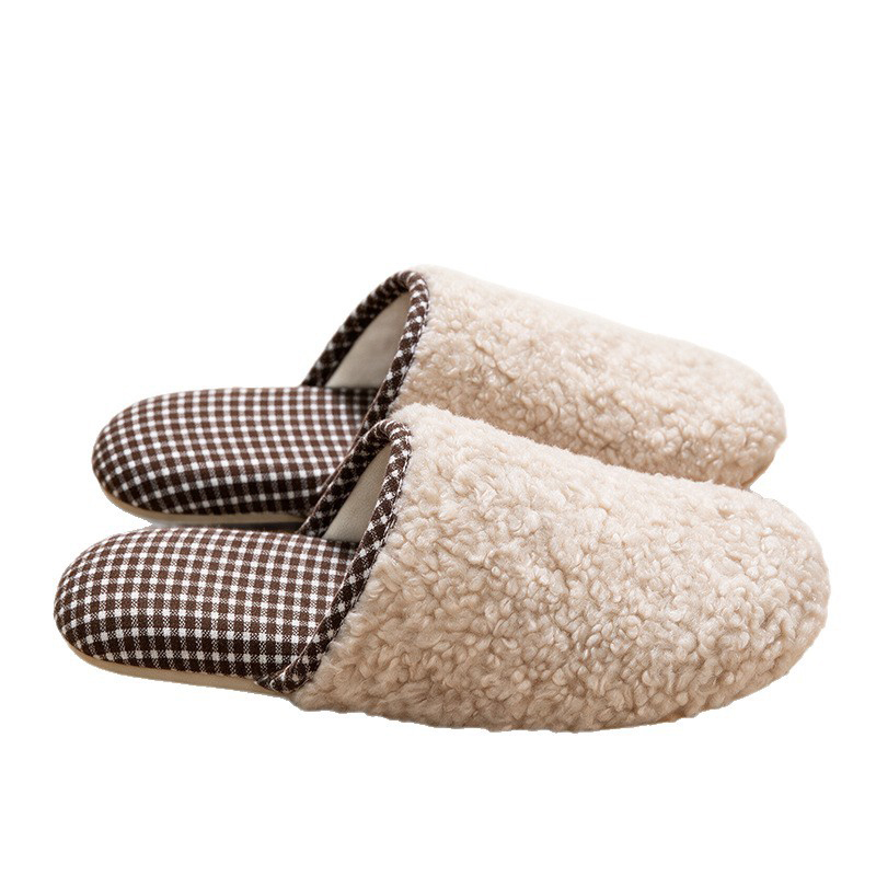 Slippers – Fine Woolen Upper Shock-Absorbing Fold-Resistant TPR Silent Anti-Slip Comfortable Shoes