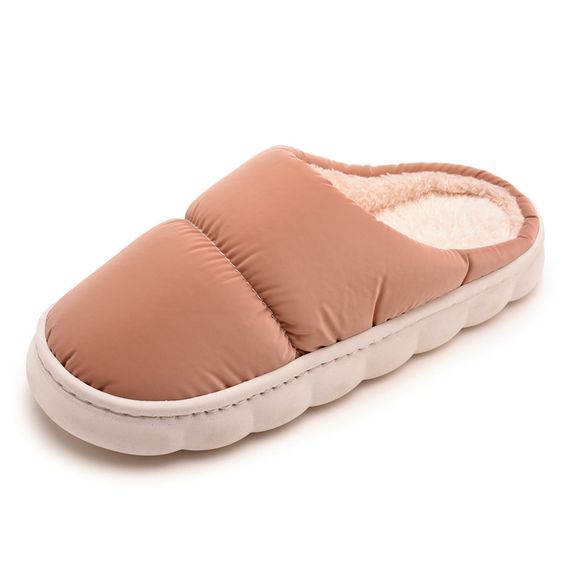 Cotton Slippers – Minimalist Fleece-Lined Warm Raised Anti-Slip Wear-Resistant Flexible Soft Shoes