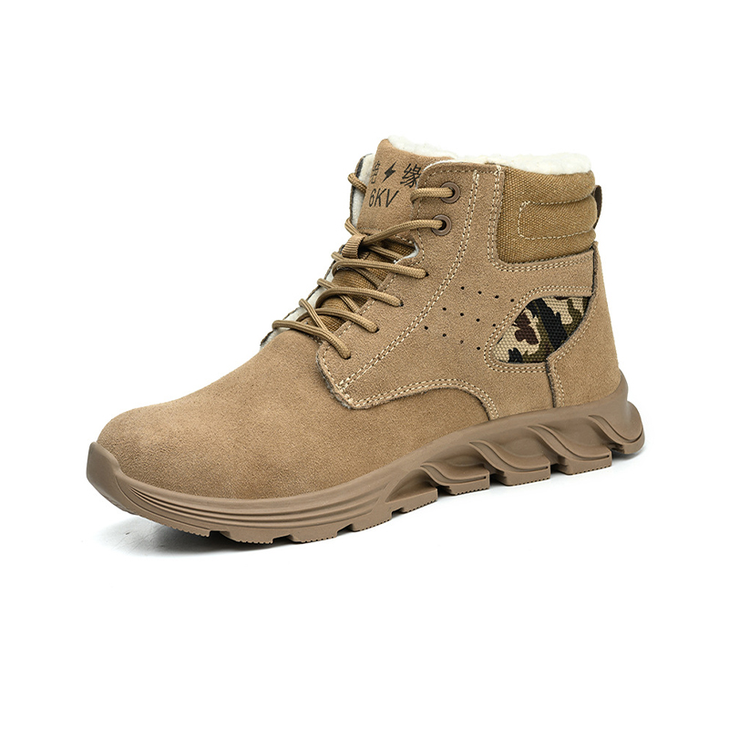 6KV Insulated Winter Safety Boots, High Density Fleece Lined Warm Work Shoes, Anti-Smash Anti-Puncture Anti-Slip Wear Resistant Welding Protective Shoes
