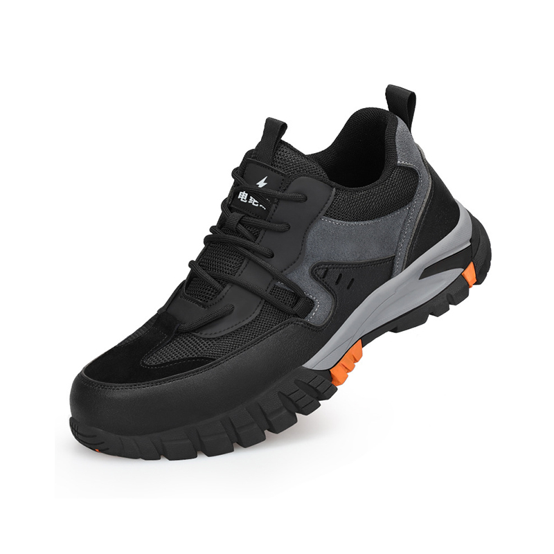 10KV Insulated Safety Shoes, Anti-Smash Anti-Puncture Breathable Suede Leather Mesh Work Shoes, Anti-Slip Rubber Sole Electrician Protective Shoes