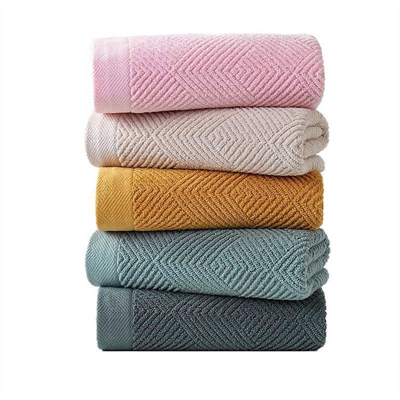 Towel – Neat Terry Loops Long Cotton Fibers Soft Absorbent Exquisite Edge Binding Cartoon Pattern Towel