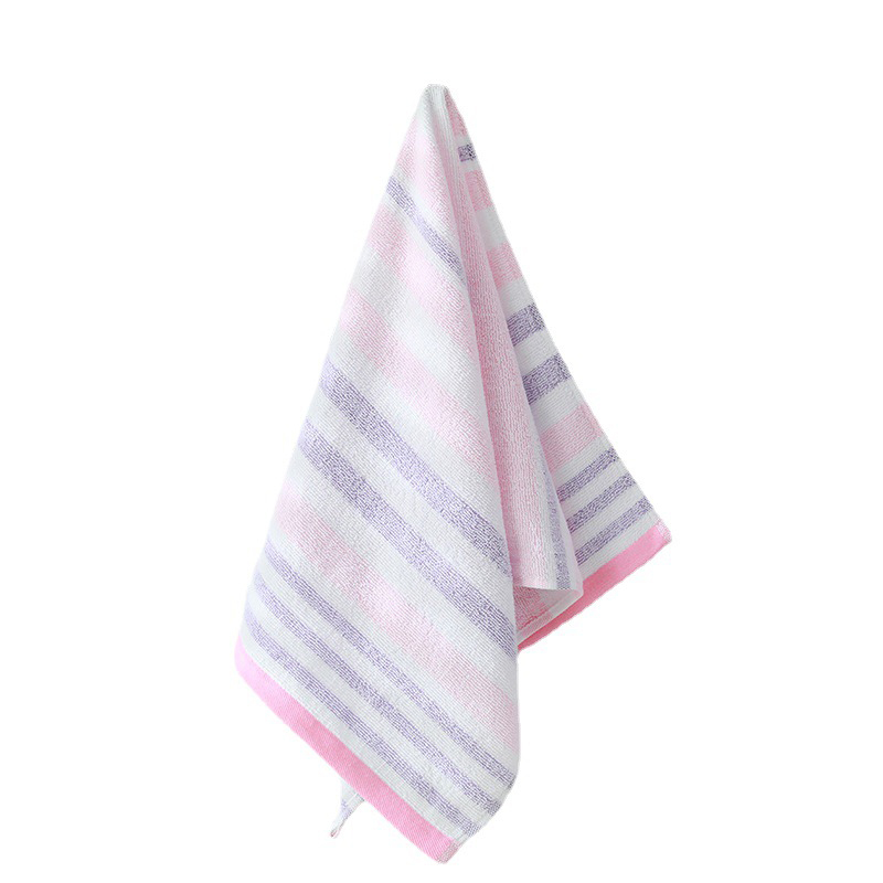 Towel – Neat Terry Loops Long Cotton Fibers Shed-Resistant Soft Absorbent Baby-Like Care Towel