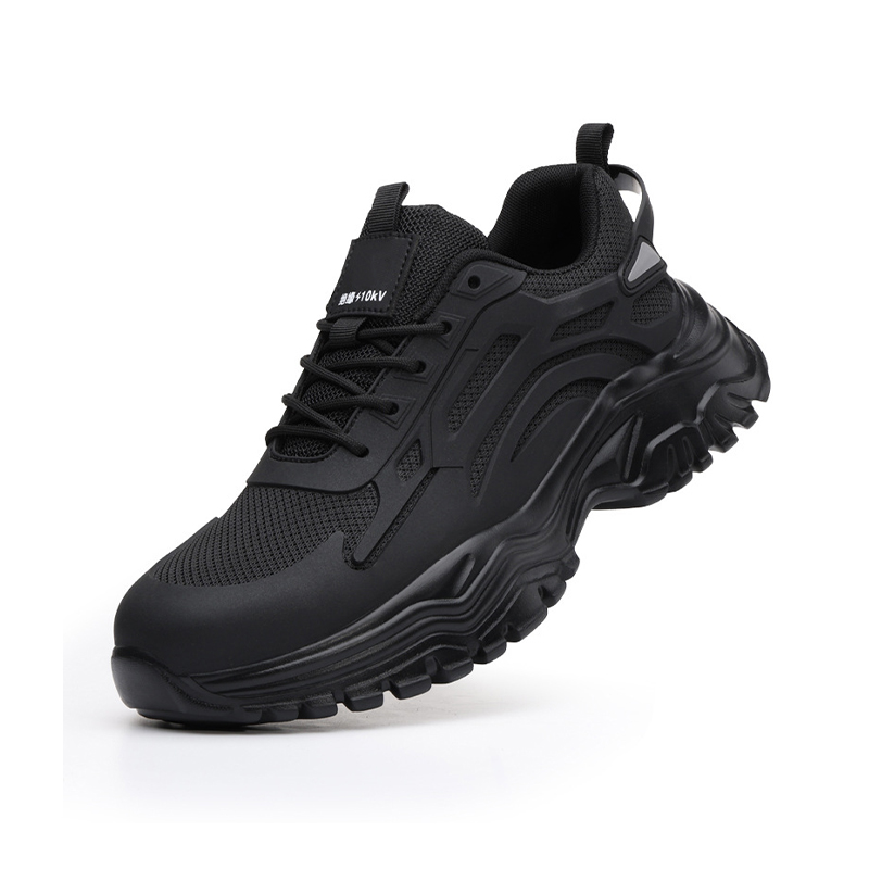 10KV Insulated Casual Safety Shoes for Electricians, Lightweight Anti-Smash Anti-Puncture, Breathable Flyknit Mesh Rubber-Plastic Outsole