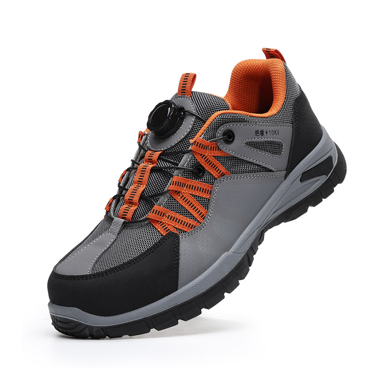 10KV Insulated Hiking Safety Shoes for Electricians, Anti-Smash Anti-Puncture, Quick Rotating Buckle, Shock Absorbing Solid Outsole
