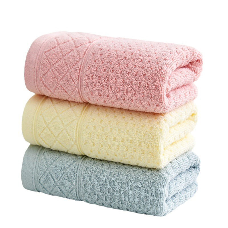 Towel – Thickened Enlarged Design Fluffy Terry Loops Fast Moisture Absorption Exquisite Edge Binding Towel
