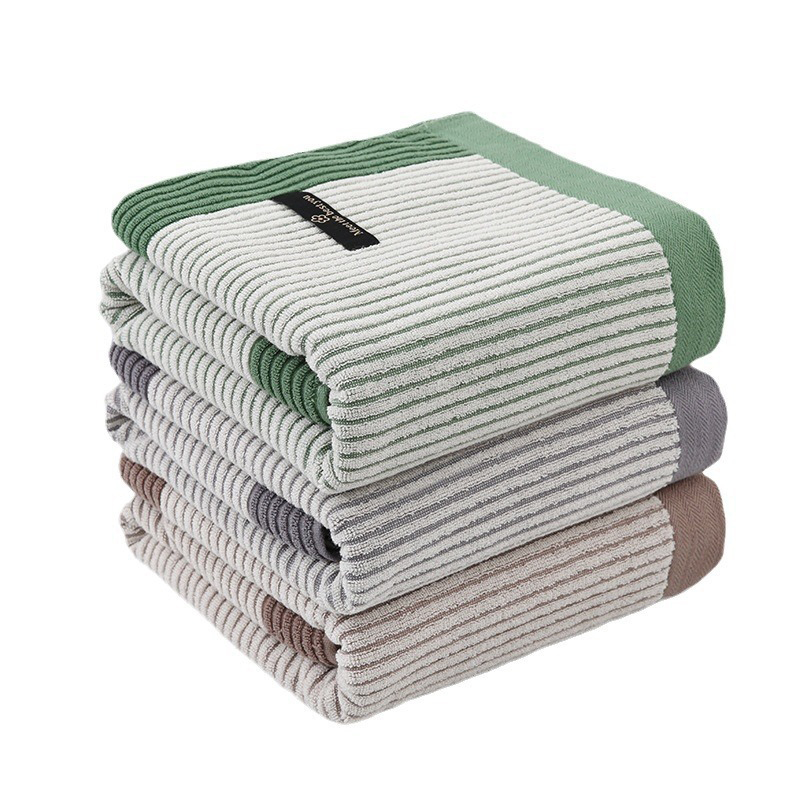 Towel – Long Cotton Fiber Terry Loops Advanced Water Absorption High-Density Fleece Exquisite Edge Binding Towel