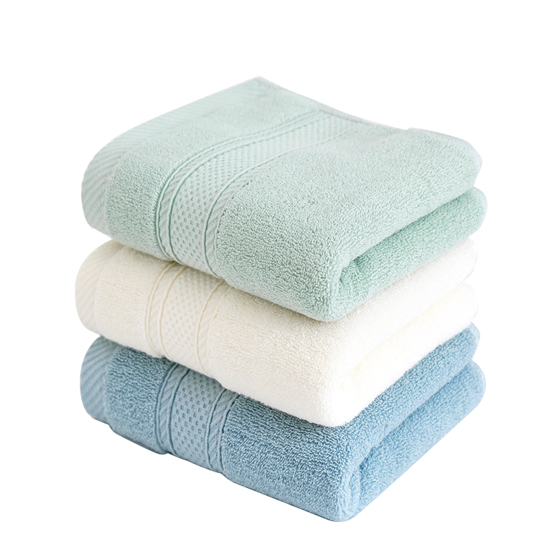 Towel – Neat Terry Loops Long Cotton Fibers Fast Absorption Edge Binding Lightweight Breathable Towel