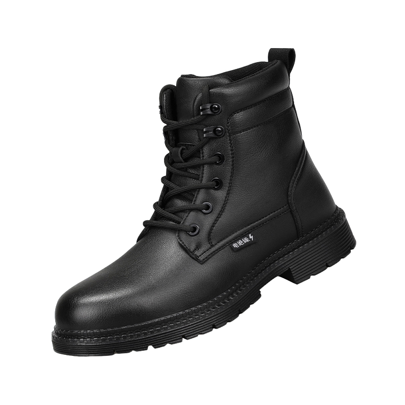 10KV Insulated High Top Safety Boots, Fleece Lined Anti Smash Anti Puncture Waterproof Microfiber Work Boots for Electricians