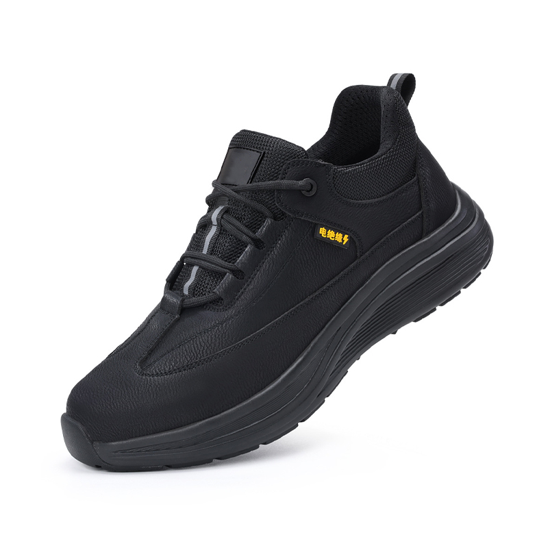 10KV Insulated Electrician Safety Shoes, Level 5 SR Lock Anti-Slip, Anti Smash Anti Puncture Waterproof Microfiber Work Shoes