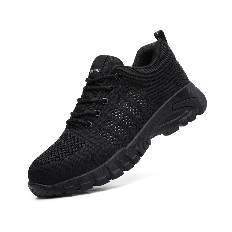 10kV Insulated Safety Shoes, Hollow Flyknit Breathable Anti Slip Wear Resistant Rubber Sole Work Shoes for Electricians