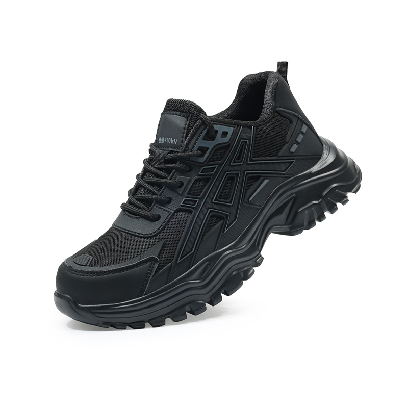 10KV Insulated Safety Shoes, Lightweight Soft Anti Smash Anti Puncture Breathable Flyknit Mesh Electrician Work Shoes
