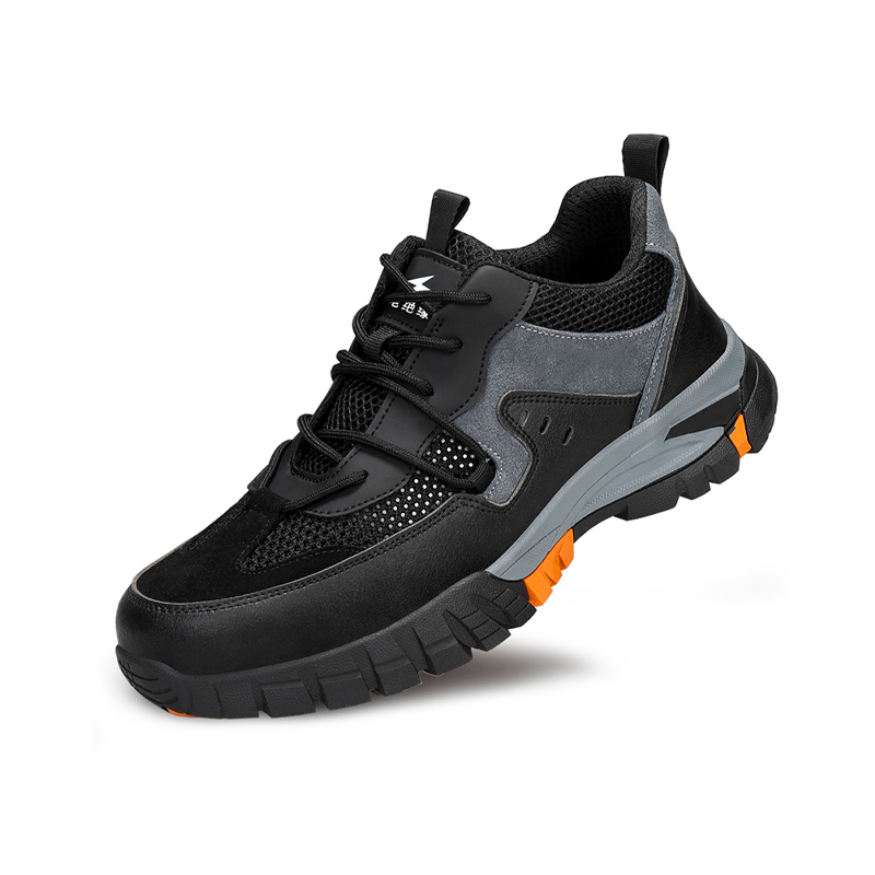 10kV Insulated Safety Shoes, Fiberglass Toe Cap Anti Smash Anti Puncture Work Shoes, Breathable Suede Flyknit Upper Anti Slip Rubber Sole