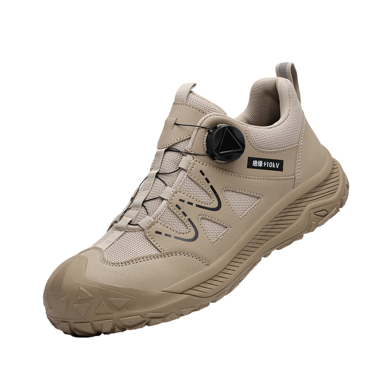10KV Insulated Hiking Style Safety Shoes, Breathable Mesh Anti-Slip Wear Resistant Rubber Outsole Electrician Work Shoes